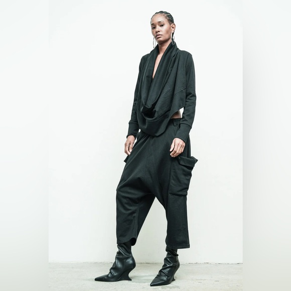 Nicholas K The Shelton Linen Blend Crop Cardigan in Slate, size XS - Picture 6 of 14